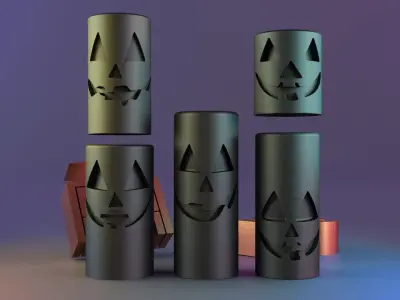 Halloween candle molds 3D print model
