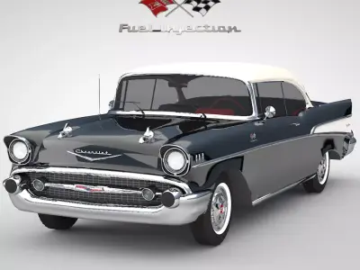 Car Chevy Bel Air Black 3D model