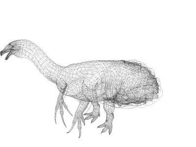 Therizinosaurus Low-poly 3D model