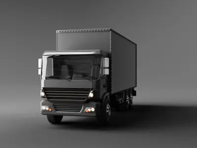 10 Wheeler Truck Low-poly 3D model