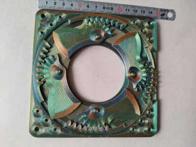 D70T8B4TY2 Motorized Manually open close shutter CNC machining  3D print model