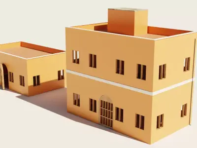 Kit furniture house Low-poly 3D model