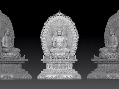 Amitabha Buddha  3D print model
