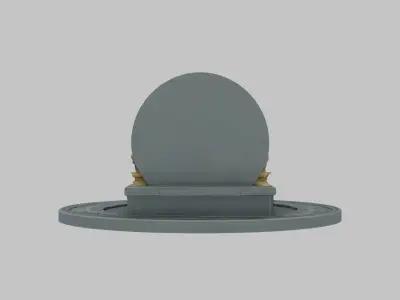 Mystical Stone Altar 3D Model Low-poly 3D model