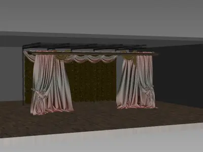 Theatrical Stage Curtains  3D model