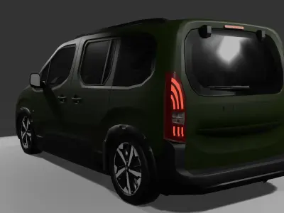 Peugout Rifter  Low-poly 3D model