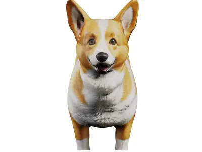 Corgi Free low-poly 3D model