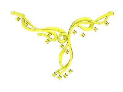 6814 Luxury Art Diamond Pendant Necklace for lady 3D print model