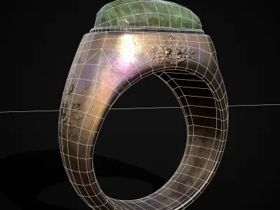 Jade Signet Ring Low-poly 3D model