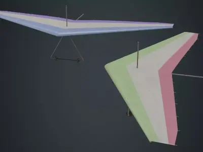 Hang Glider 1B Low-poly 3D model