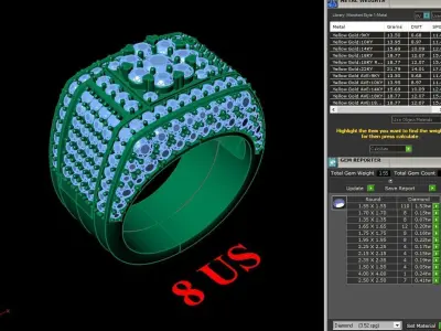 Luxury Men Rings Designs 6MR062 3D print model