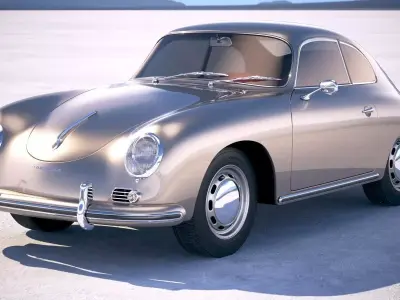 Porsche 356a Coupe 1955 3D model