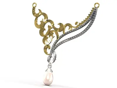 STL 3DM jewelry Collar Pendant model pp0064 3D print model