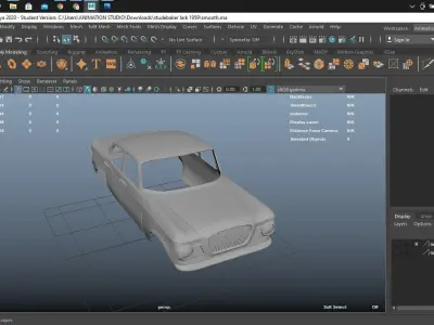 Studebaker Lark 1959 Body for 3D Print Model 3D print model