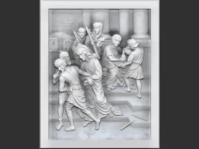 Way Of The Cross-14 Stations of  Cross  Via Dolorosa Via Crucis 3D print model
