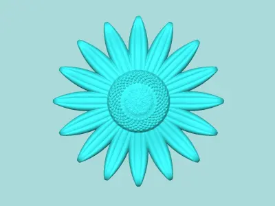 Sunflower 03 - Silicone Mold Maker - Template 3D print model