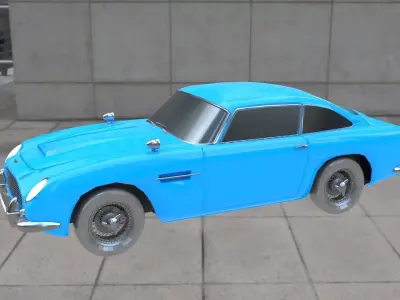 Aston Martin DB5 Low-poly 3D model