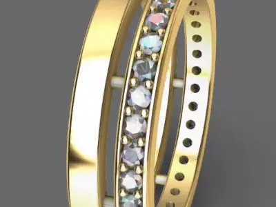 Golden Lumen ring 3D print model