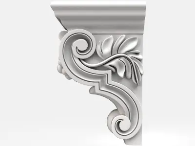 Carved corbel for cnc 1 3D model
