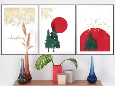 Decor Set no12- Christmas decorative 3D model