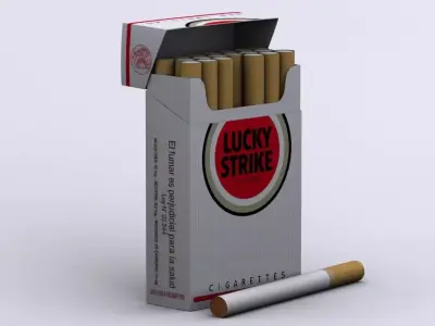 Lucky Strike Cigarettes Box 3D model