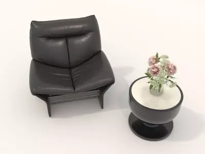 Modern Coffee Table and Armchair Set 69 3D model