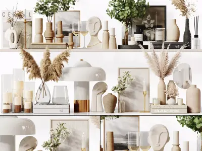 Decorative Set 243 Low-poly 3D model