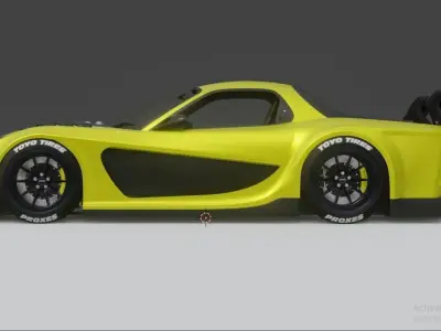 Veilside RX 7 4 Rotor Twin Turbo Engine 3D model