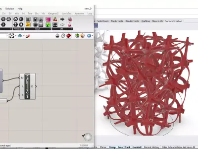 3d Voronoi Parametric Facade Design Grasshopper Rhino Files 3D model