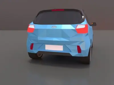 Hyundai i10 2020 lowpoly 3d model 3D Low-poly 3D model