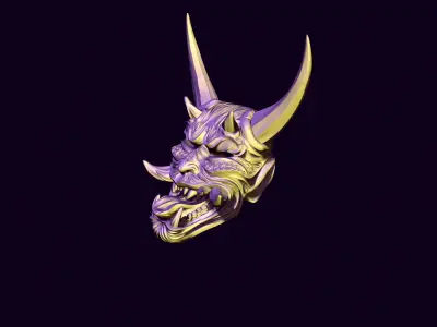Samurai hannya mask 3D print model