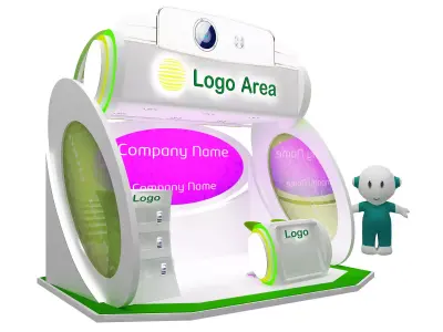  kiosk partition booth a56 3D model