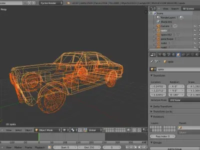 chevrolet MADE BLENDER Low-poly 3D model