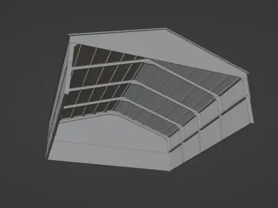 Detailed UK Farm Shed 3D model