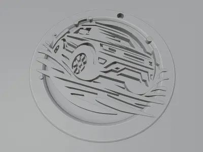 UNIQUE CAR KEYCHAIN - 3D PRINTED DESIGN 3D print model