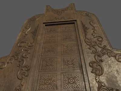 Church confessional Low-poly 3D model