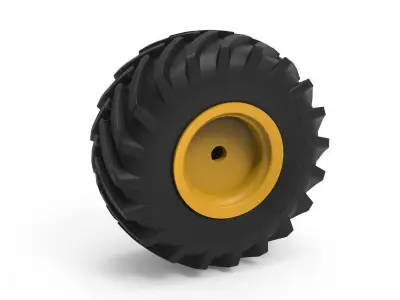 Tractor Tire Mold 3D print model