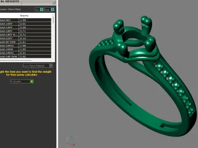 Rings for Women Womens Rings Stone Ring Ready STL 3DM Models  3D print model shop