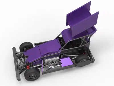 New Zealand Superstock car Version 4 Scale 1 to 25 3D print model