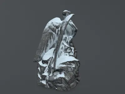 woman statue 1  Low-poly 3D model
