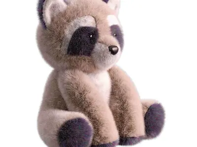 Kids Badger Toy Low-poly 3D model