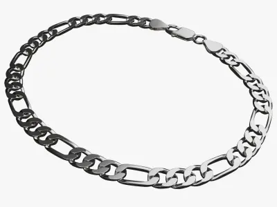 Locked chain necklace 3D model