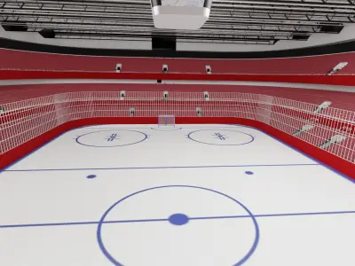 Ice Hockey Stadium Low-poly 3D model