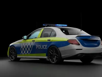 Mercedes Benz E43 Police Car 3D model