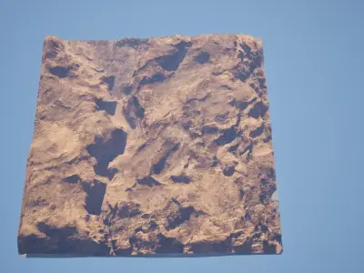 Desert Terrain-Game Ready 3D Model Low-poly 3D model