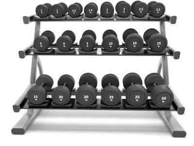 Gym-Tools-Fitness-Body-Building-set-03 dumbbell rack 3D model