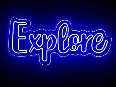 Explore Neon Sign 3D model