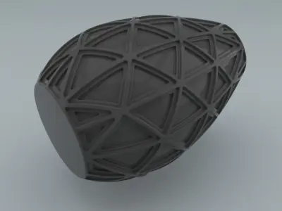 Vase collection bottle with wave pattern 3D print model