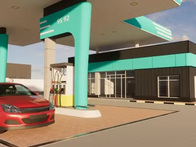 GAS Station 3D model