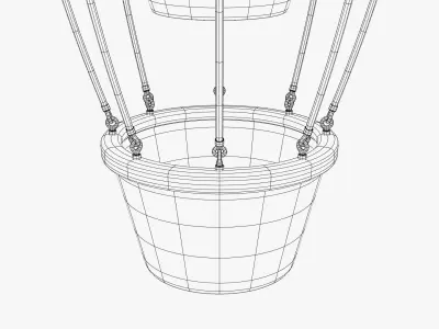 Christmas Hot Air Balloon Ornament 3D model